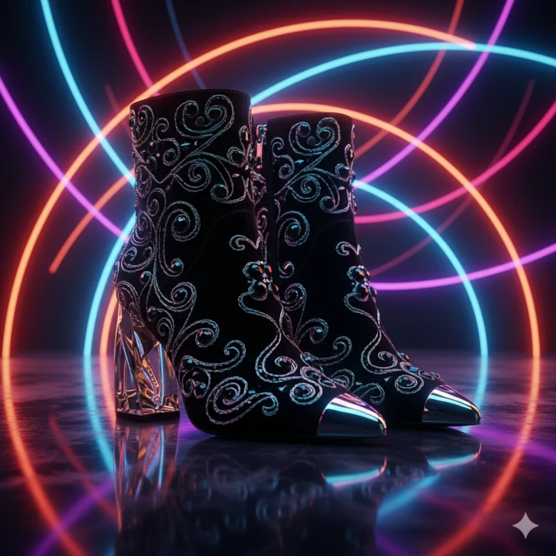 Luxury Embroidered Designer Boots
