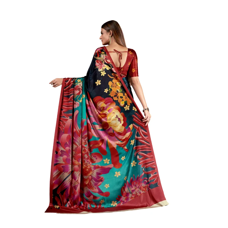 Pegion color combination saree for women