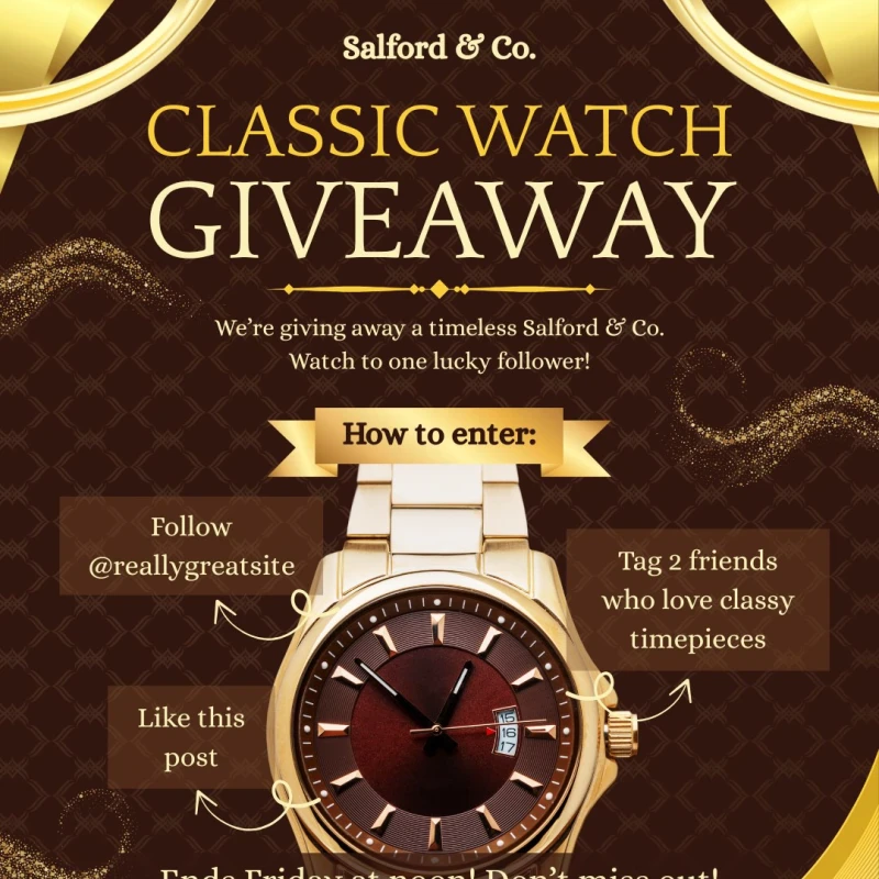 Classic Golden Watch for men
