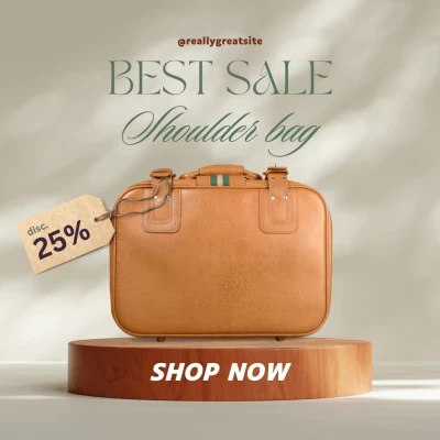 Casual Crossbody Pure Leather Bag