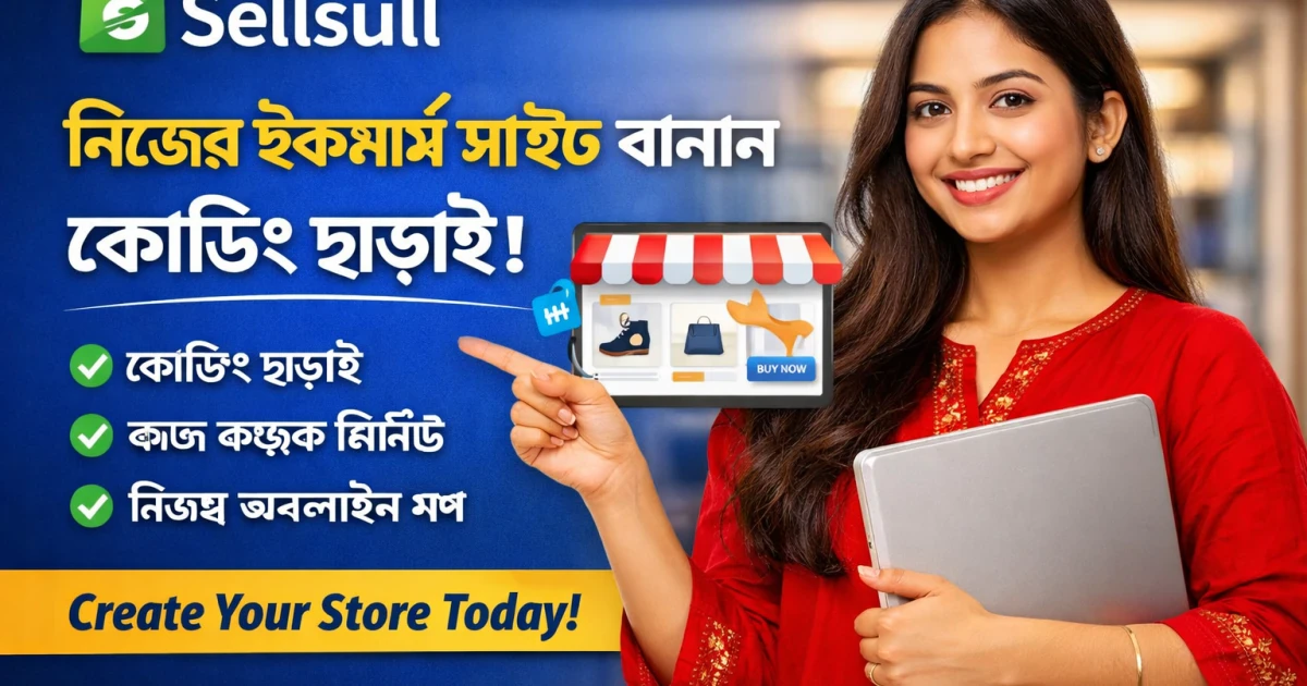 নিজের ইকমার্স ওয়েবসাইট নিজেই বানান Sellsull দিয়ে (কোডিং ছাড়াই)