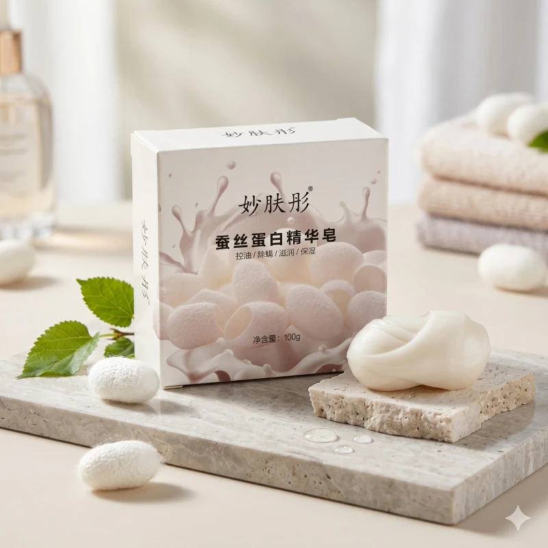 Miaofu Tong (妙肤彤) Silk Protein Essence Soap