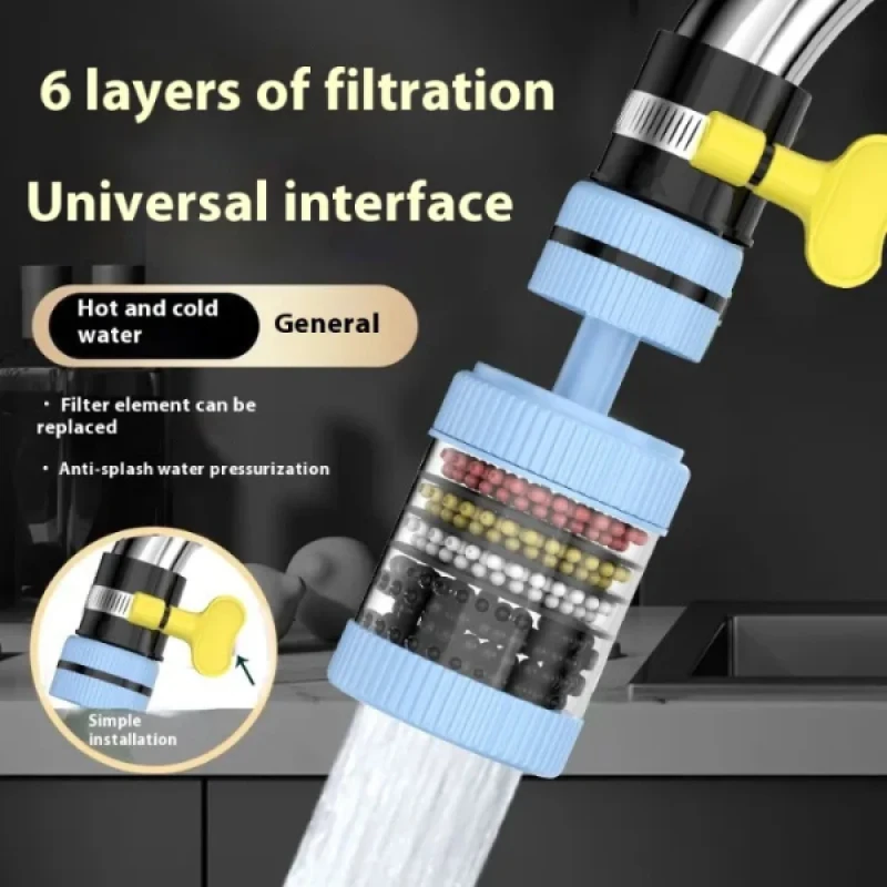 360 Degree Rotatable 6 Layers Water Filter Tap